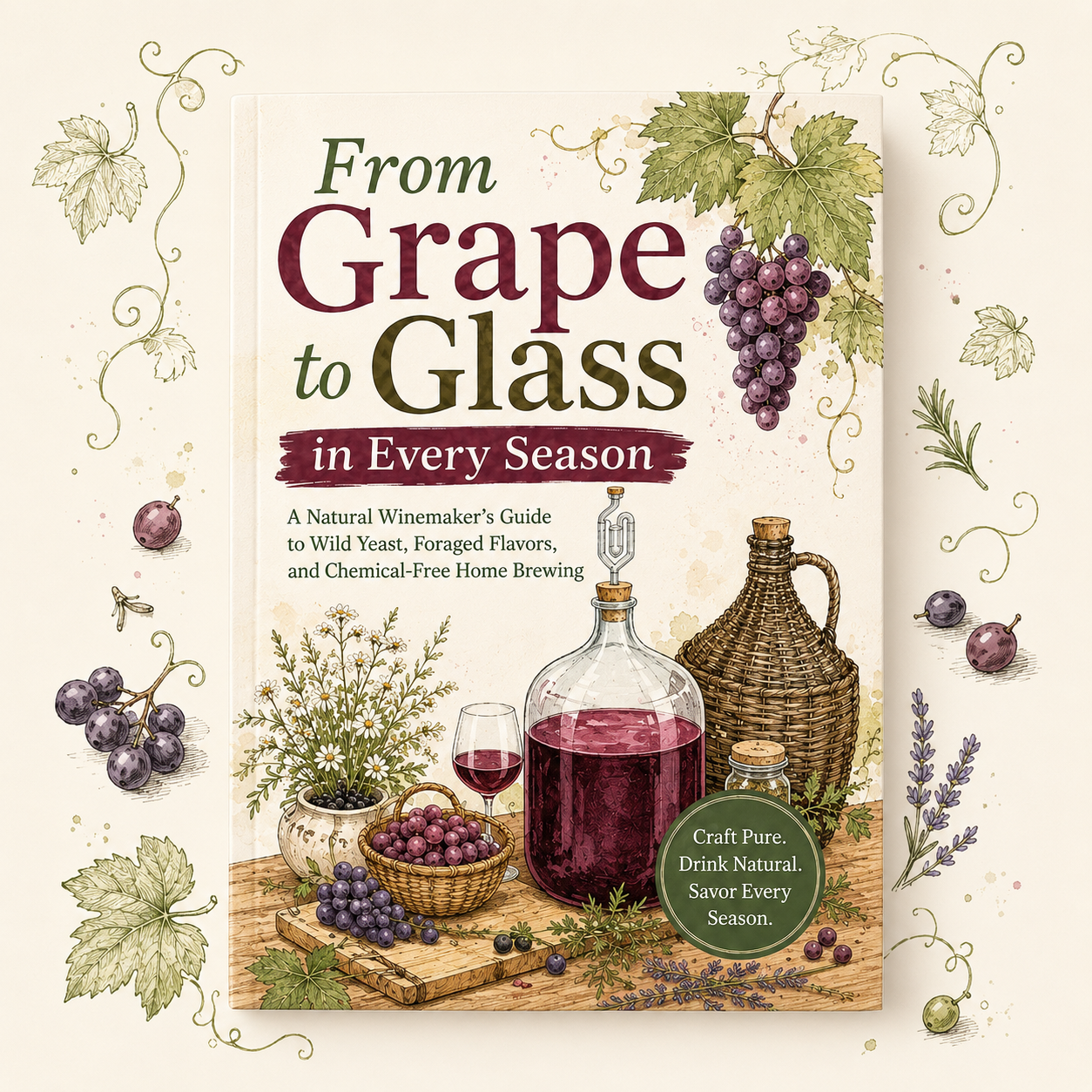 From Grape to Glass in Every Season: A Natural Winemaker's Guide to Wild Yeast, Foraged Flavors, and Chemical-Free Home Brewing